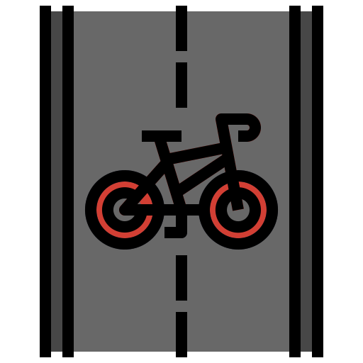 Bike path Surang Lineal Color icon