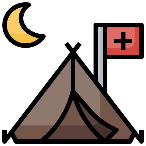 obóz Surang Lineal Color ikona