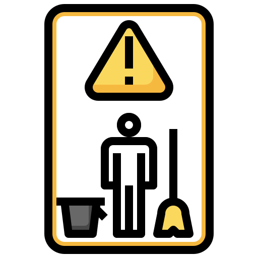 Slippery sign Surang Lineal Color icon