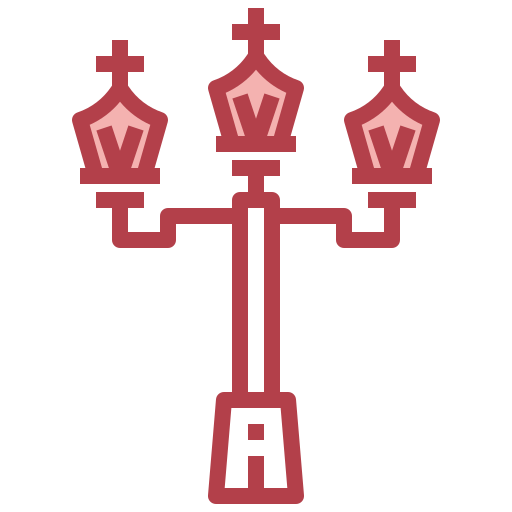 Street lamp Surang Red icon
