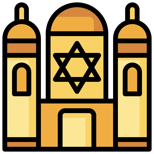 synagoga Surang Lineal Color ikona