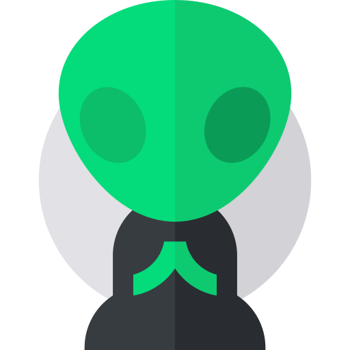 extraterrestre Basic Straight Flat icono