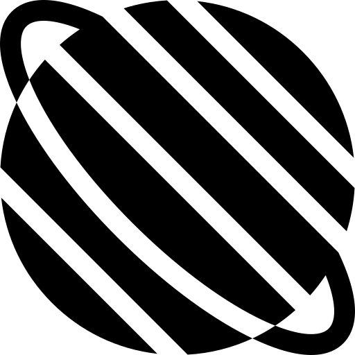 saturnus Basic Straight Filled icoon