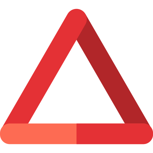 Caution Basic Straight Flat icon