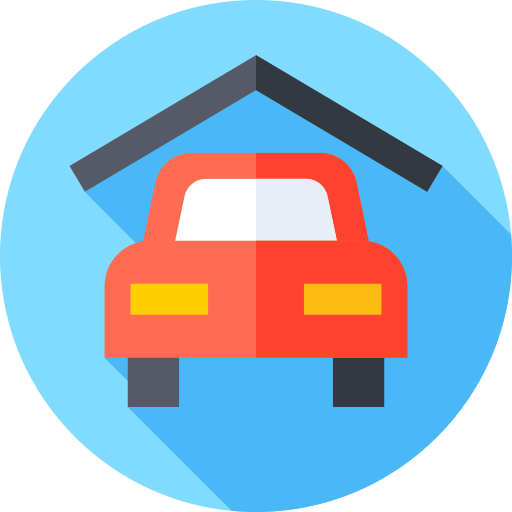 parking Flat Circular Flat ikona