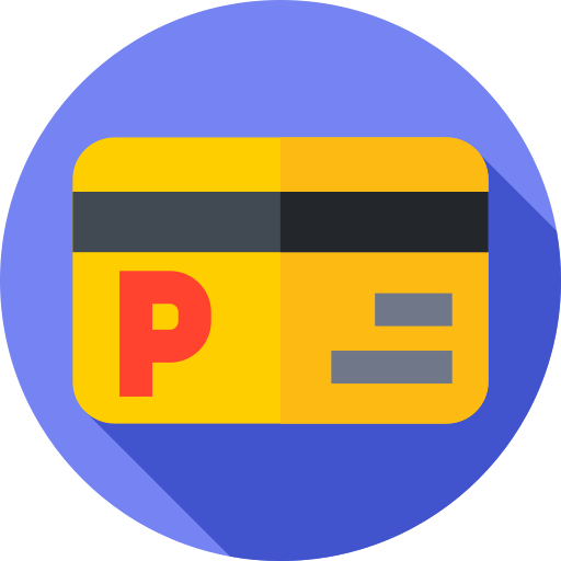 Parking card Flat Circular Flat icon