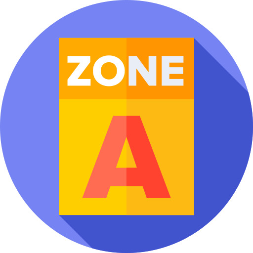 Zone a Flat Circular Flat icon