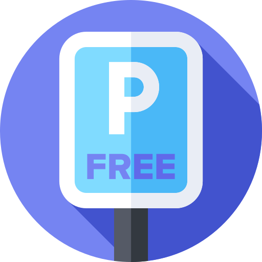 gratis parkeren Flat Circular Flat icoon