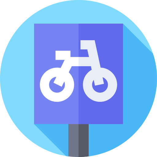 fietsenstalling Flat Circular Flat icoon