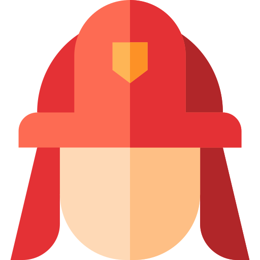 bombero Basic Straight Flat icono