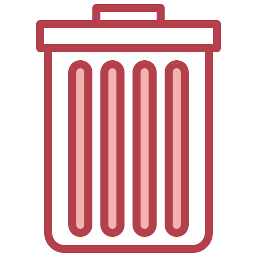 Trash can Surang Red icon