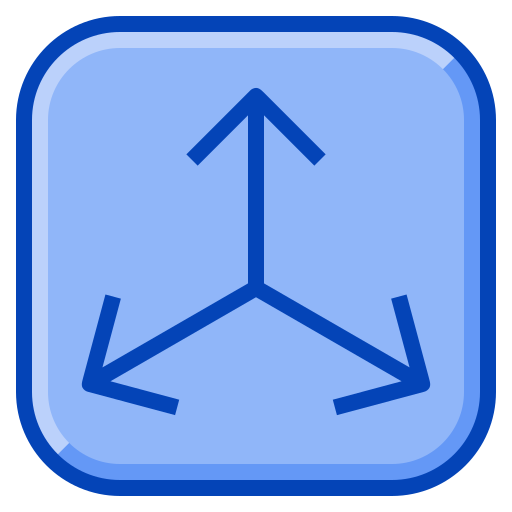 Three arrows Generic Blue icon