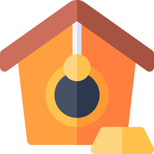 Cat house Basic Rounded Flat icon