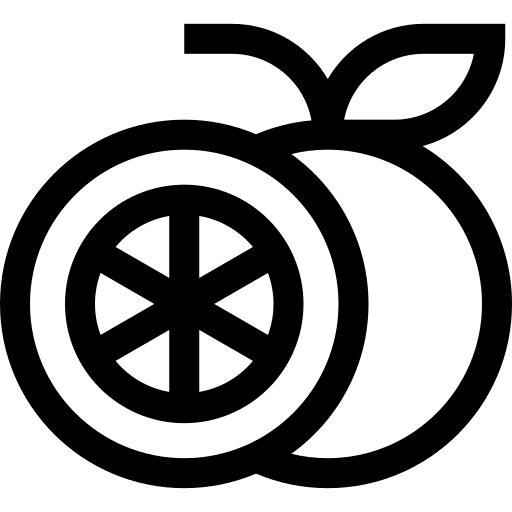 pomarańczowy Basic Straight Lineal ikona