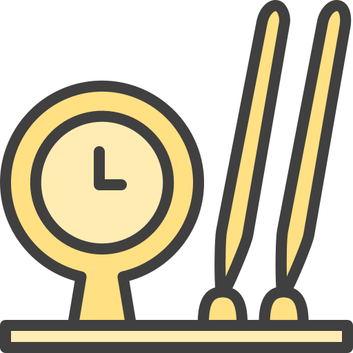 reloj de escritorio Generic Outline Color icono