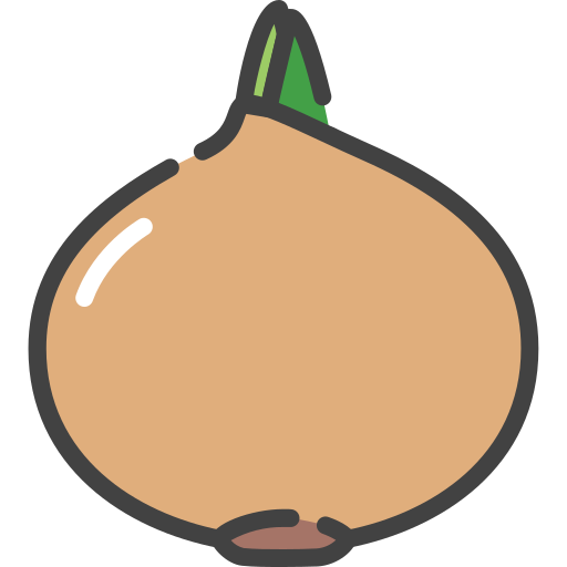 Onion Generic Outline Color icon