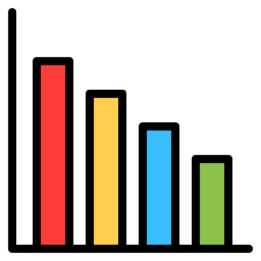 Bar chart Generic Outline Color icon