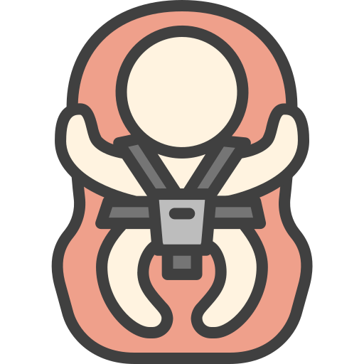 asiento de coche de bebé Generic Outline Color icono