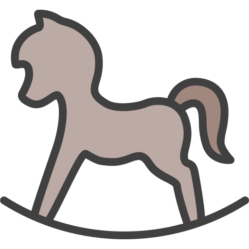 koń na biegunach Generic Outline Color ikona