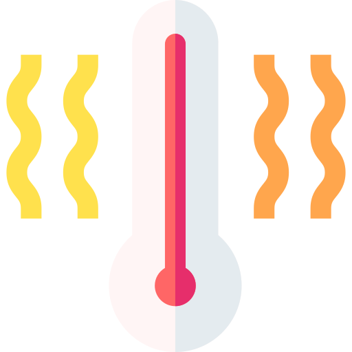 온도계 Basic Straight Flat icon