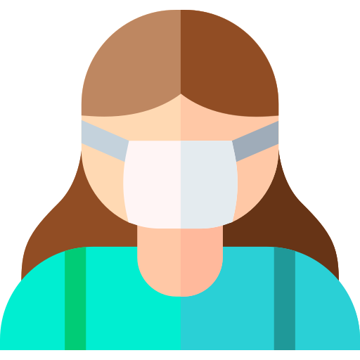 medizinische maske Basic Straight Flat icon
