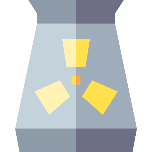 energia nuklearna Basic Straight Flat ikona