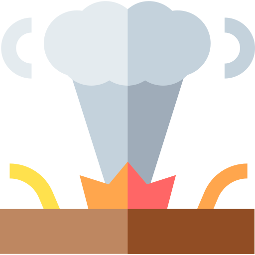 Explosion Basic Straight Flat icon