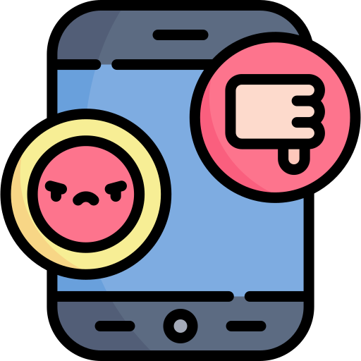 cyber-mobbing Kawaii Lineal color icon