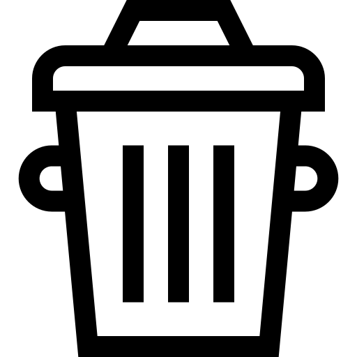 spazzatura Basic Straight Lineal icona