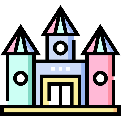 城 Detailed Straight Lineal color icon