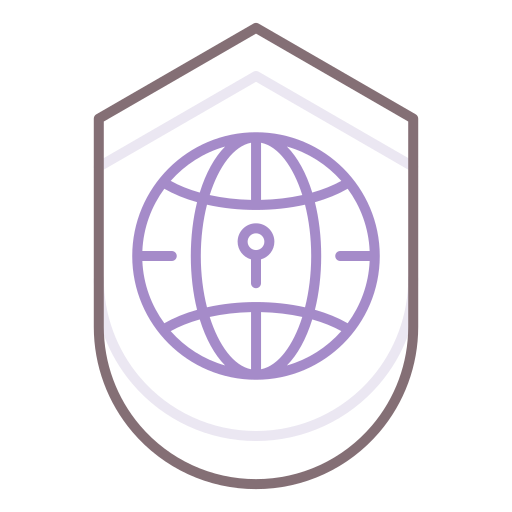 Global security Flaticons Lineal Color icon