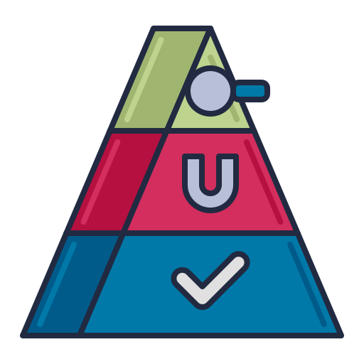 Пирамидальная диаграмма Flaticons Lineal Color иконка
