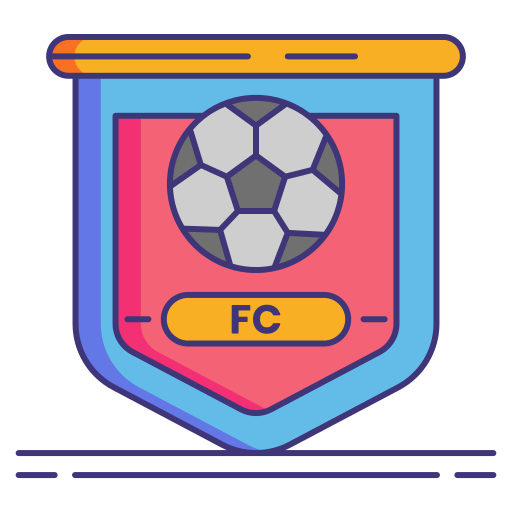 fußballverein Flaticons Lineal Color icon