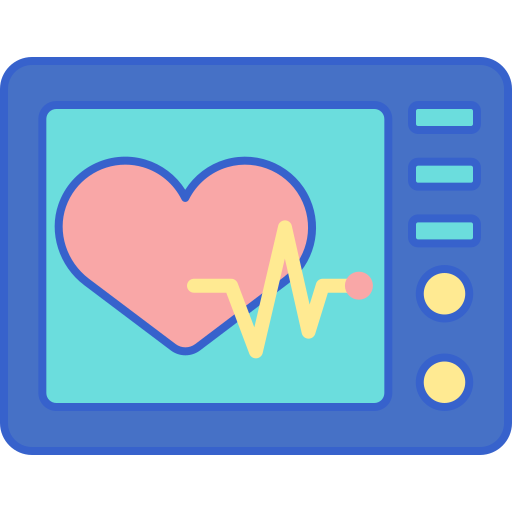 Heart monitoring Flaticons Lineal Color icon
