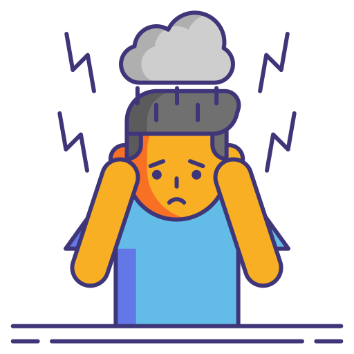 depression Flaticons Lineal Color icon