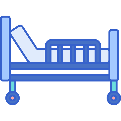 Hospital bed Flaticons Lineal Color icon