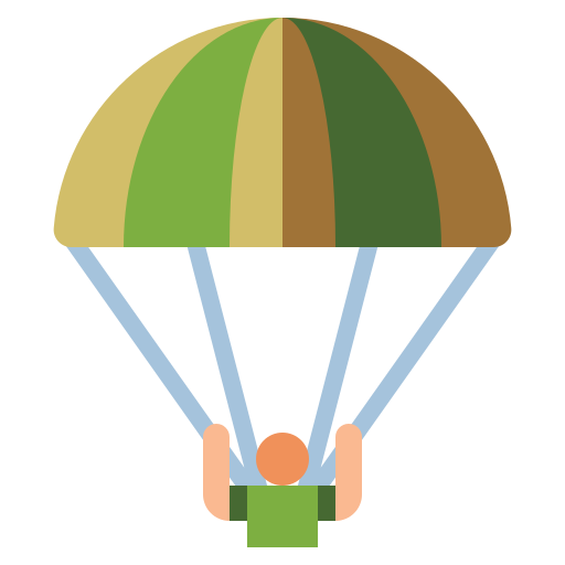 parachute Flaticons Flat Icône