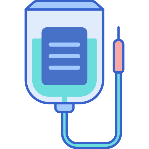 Intravenous saline drip Flaticons Lineal Color icon