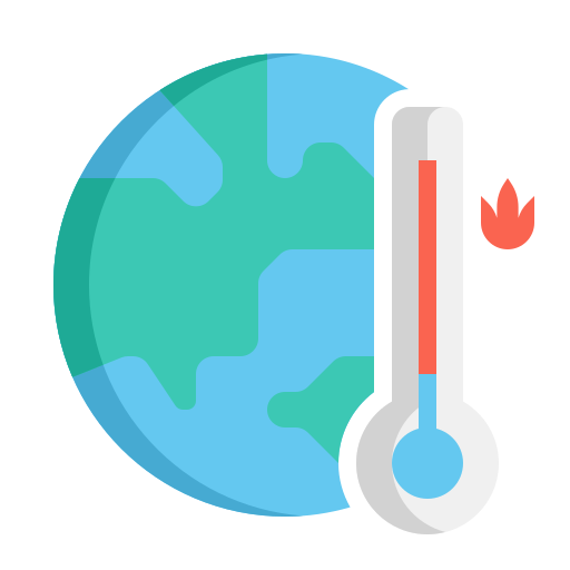 globalne ocieplenie Flaticons Flat ikona