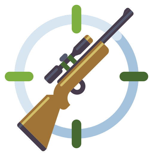 Снайперская винтовка Flaticons Flat иконка