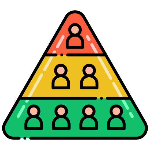 Pyramid chart Flaticons Lineal Color icon
