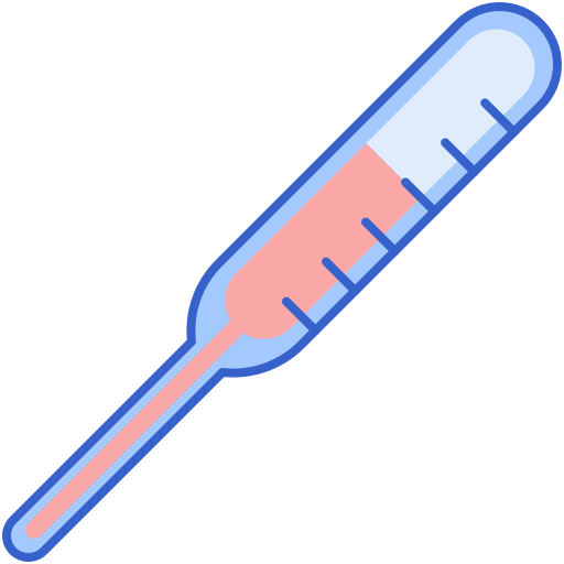 Thermometer Flaticons Lineal Color icon