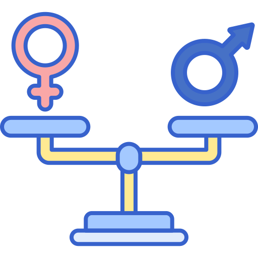 Гендерное равенство Flaticons Lineal Color иконка