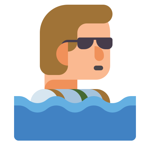 pływanie Flaticons Flat ikona