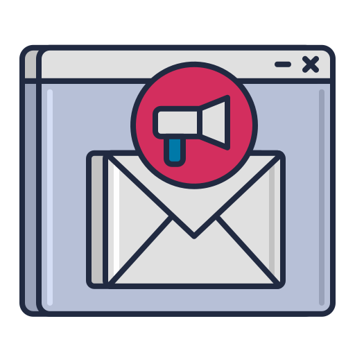marketing via email Flaticons Lineal Color icona
