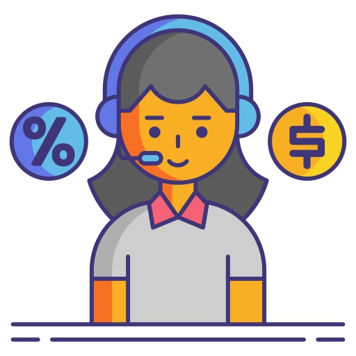 telemarketing Flaticons Lineal Color icona