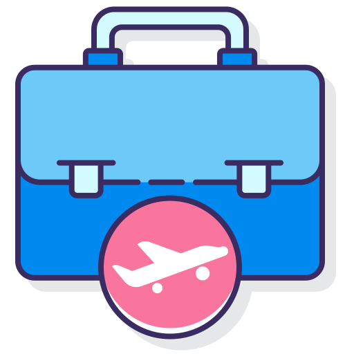 Business trip Flaticons Lineal Color icon