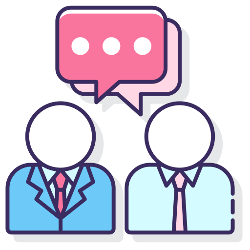 Job interview Flaticons Lineal Color icon