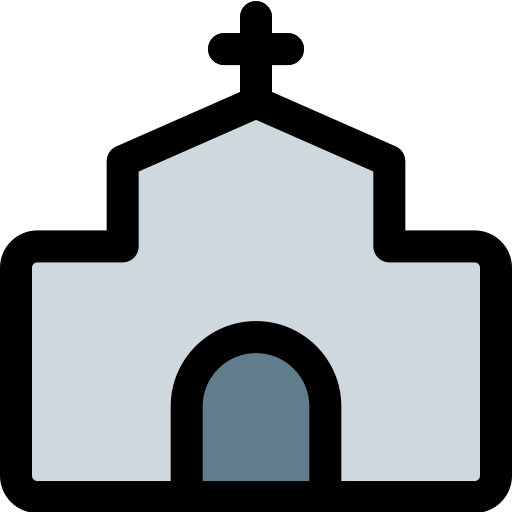 kirche Pixel Perfect Lineal Color icon
