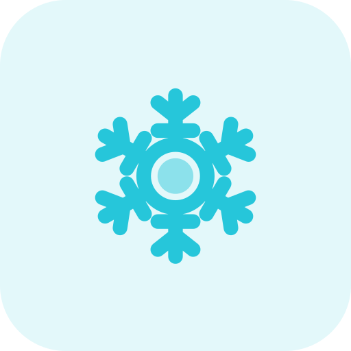 sneeuwvlok Pixel Perfect Tritone icoon